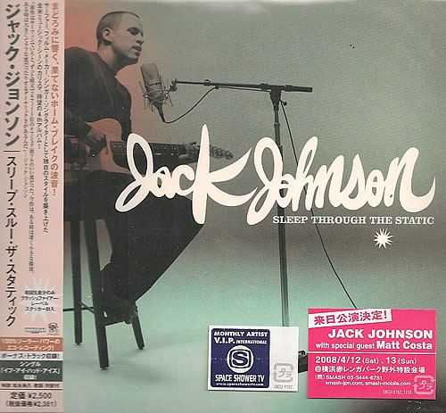 Jack Johnson Sleep Through The Static CD album (CDLP) Japanese JKJCDSL424361