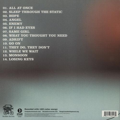 Jack Johnson Sleep Through The Static 2-LP vinyl record set (Double LP Album) US JKJ2LSL856419