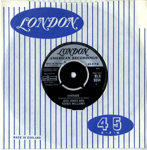 Jack Jones Charade 7" vinyl single (7 inch record / 45) UK JJE07CH606012