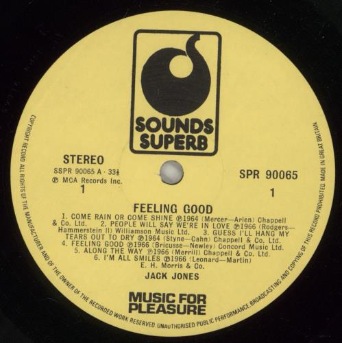 Jack Jones Feeling Good vinyl LP album (LP record) UK JJELPFE268480