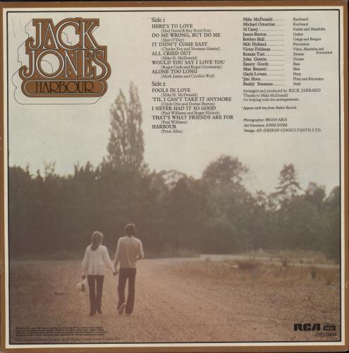 Jack Jones Harbour vinyl LP album (LP record) UK JJELPHA680204