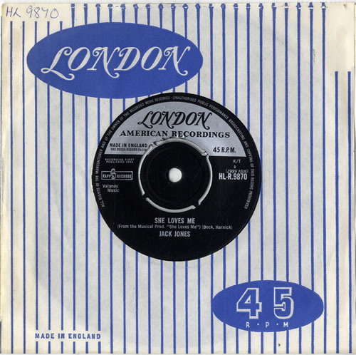 Jack Jones She Loves Me 7" vinyl single (7 inch record / 45) UK JJE07SH605777