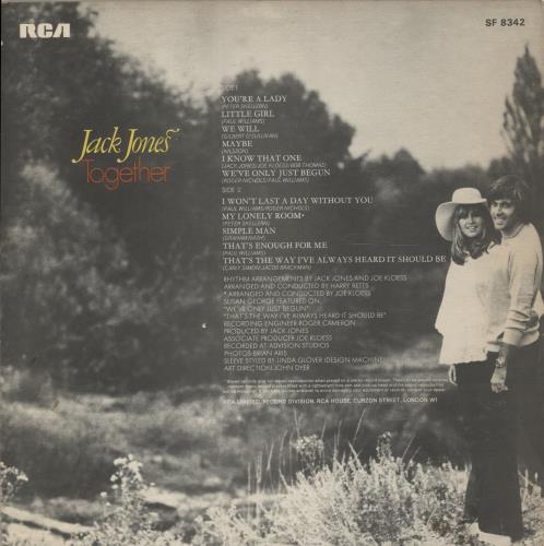 Jack Jones Together vinyl LP album (LP record) UK JJELPTO268485