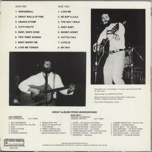 Jack Scott Live At The Edge vinyl LP album (LP record) Canadian 1JSLPLI735568