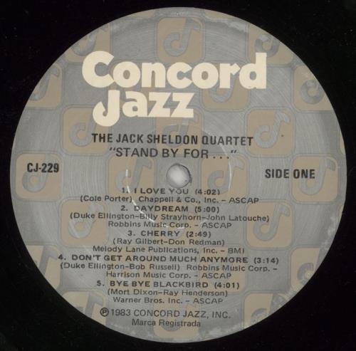 Jack Sheldon Stand By For vinyl LP album (LP record) US JKQLPST687718