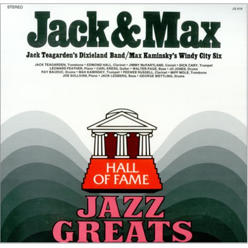 Jack Teagarden Jack & Max vinyl LP album (LP record) US JTGLPJA421215