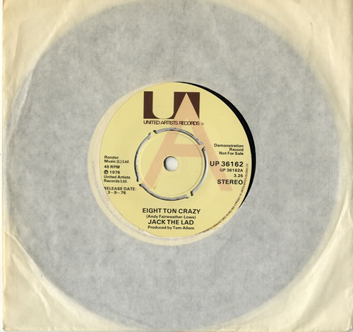 Jack The Lad Eight Ton Crazy 7" vinyl single (7 inch record / 45) UK JTA07EI600752