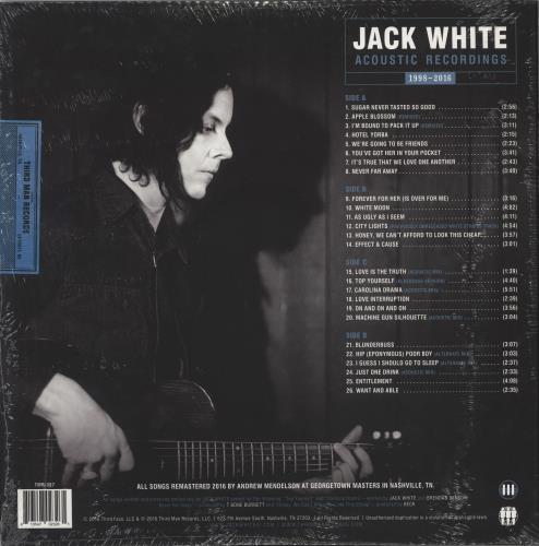 Jack White Acoustic Recordings 1998-2016 - Opened shrink 2-LP vinyl record set (Double LP Album) UK ITE2LAC777580
