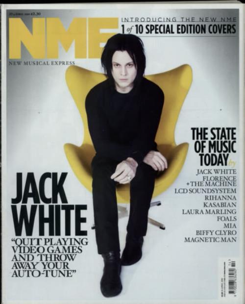 Jack White NME - 10th April 2010 magazine UK ITEMANM601981