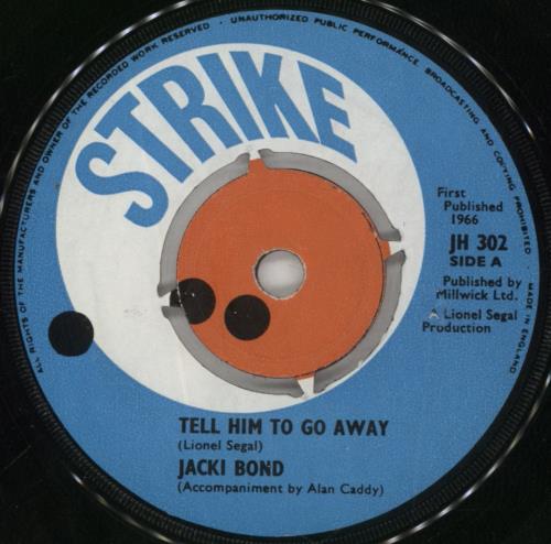 Jacki Bond Tell Him To Go Away 7" vinyl single (7 inch record / 45) UK KVD07TE591504