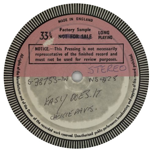 Jackie Davis Easy Does It - Test Pressing vinyl LP album (LP record) UK KXDLPEA601166