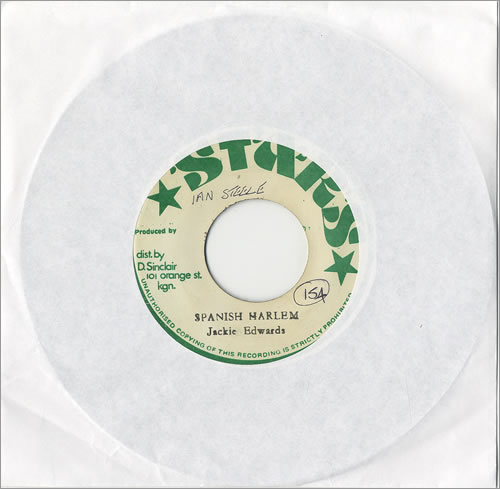 Jackie Edwards Spanish Harlem 7" vinyl single (7 inch record / 45) Jamaican JK407SP492447
