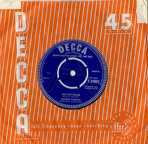 Jackie Frisco He's So Near 7" vinyl single (7 inch record / 45) UK KCI07HE611946