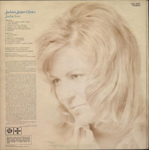 Jackie Lee Jackie's Junior Choice vinyl LP album (LP record) UK J8CLPJA874213