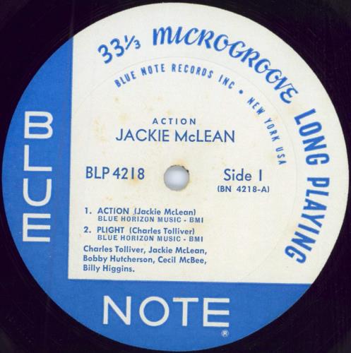 Jackie McLean Action - 1st vinyl LP album (LP record) US JM7LPAC781668