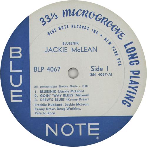 Jackie McLean Bluesnik vinyl LP album (LP record) US JM7LPBL660014