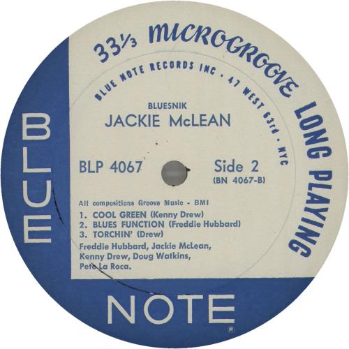 Jackie McLean Bluesnik vinyl LP album (LP record) US JM7LPBL660014