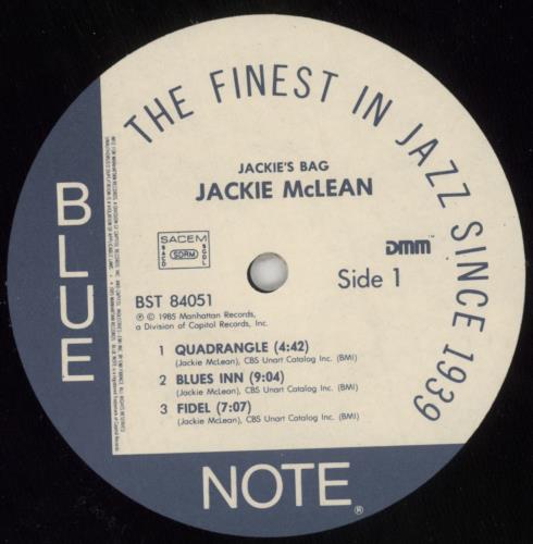 Jackie McLean Jackie's Bag vinyl LP album (LP record) French JM7LPJA565912