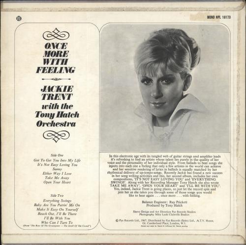 Jackie Trent & Tony Hatch Once More With Feeling vinyl LP album (LP record) UK T&HLPON700572