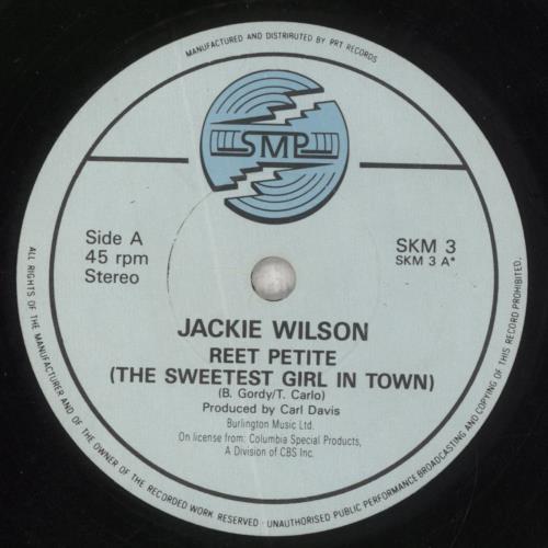 Jackie Wilson Reet Petite 7" vinyl single (7 inch record / 45) UK JAC07RE336203