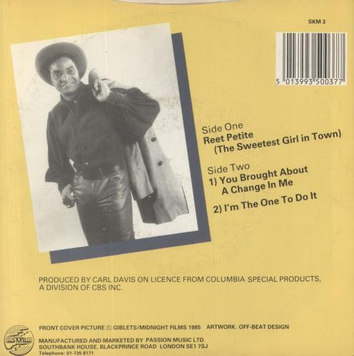 Jackie Wilson Reet Petite 7" vinyl single (7 inch record / 45) UK JAC07RE336203