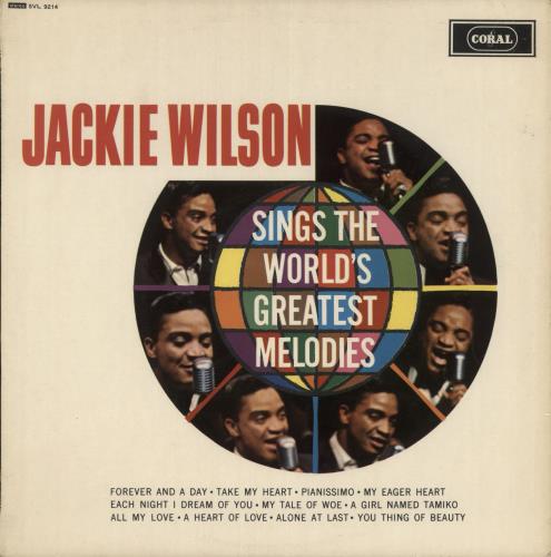 Jackie Wilson Sings The World's Greatest Melodies - Mint vinyl LP album (LP record) UK JACLPSI739919