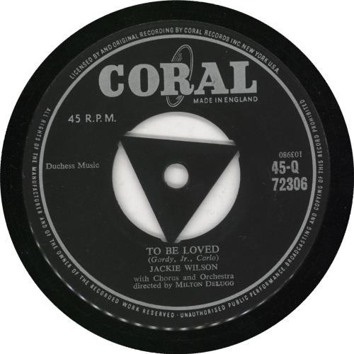 Jackie Wilson To Be Loved 7" vinyl single (7 inch record / 45) UK JAC07TO677658