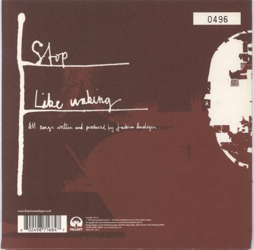 Jackson Analogue Stop 7" vinyl single (7 inch record / 45) UK LN707ST812873