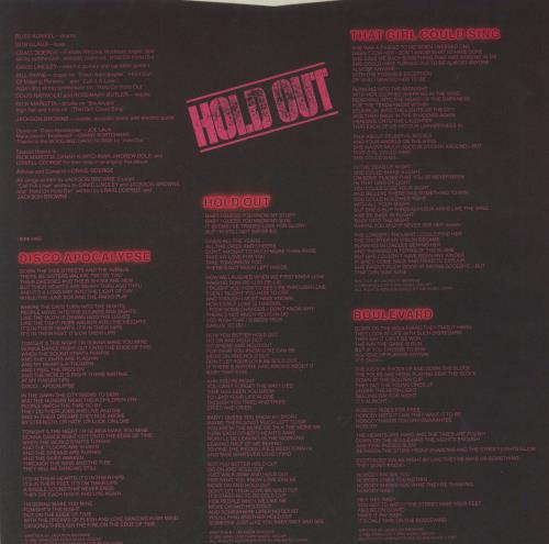 Jackson Browne Hold Out vinyl LP album (LP record) Japanese JKBLPHO42635