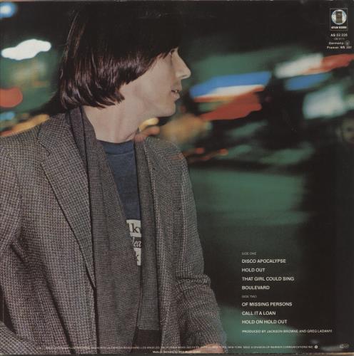 Jackson Browne Hold Out vinyl LP album (LP record) German JKBLPHO865872