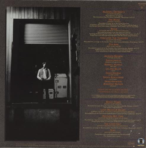 Jackson Browne Running On Empty + Booklet vinyl LP album (LP record) German JKBLPRU761581