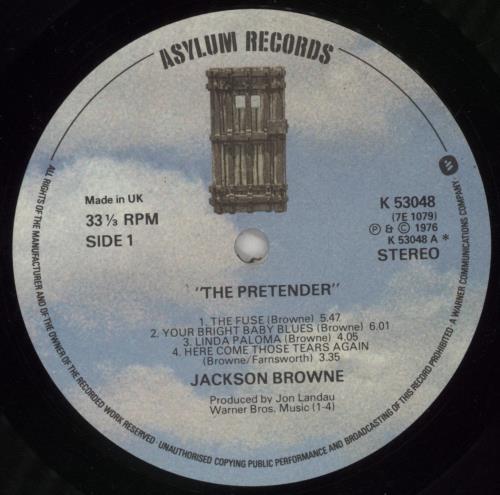 Jackson Browne The Pretender + Inner vinyl LP album (LP record) UK JKBLPTH498068