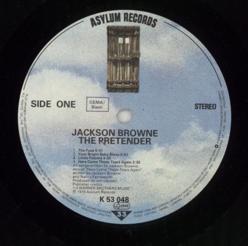 Jackson Browne The Pretender vinyl LP album (LP record) German JKBLPTH864803