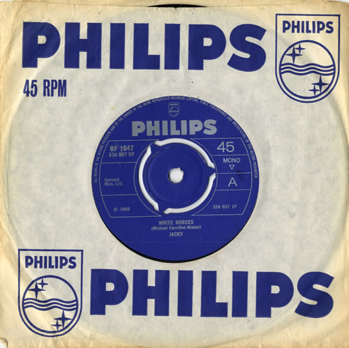 Jacky White Horses 7" vinyl single (7 inch record / 45) UK J8807WH558134