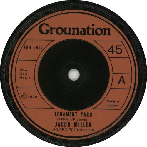 Jacob Miller Tenement Yard 7" vinyl single (7 inch record / 45) UK J1707TE722069