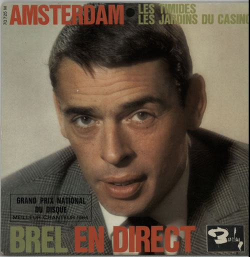 Jacques Brel Amsterdam EP 7" vinyl single (7 inch record / 45) French JQB07AM604442