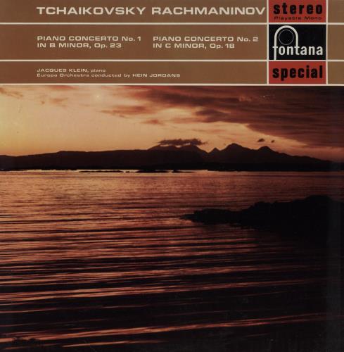 Jacques Klein Tchaikovsky: Piano Concerto No. 1 / Rachmaninov: Piano Concerto No. 2 vinyl LP album (LP record) UK 2BGLPTC760667