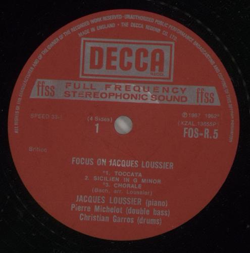 Jacques Loussier Focus On 2-LP vinyl record set (Double LP Album) UK JCQ2LFO495649