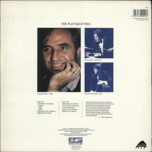 Jacques Loussier Reflections Of Bach vinyl LP album (LP record) UK JCQLPRE723350