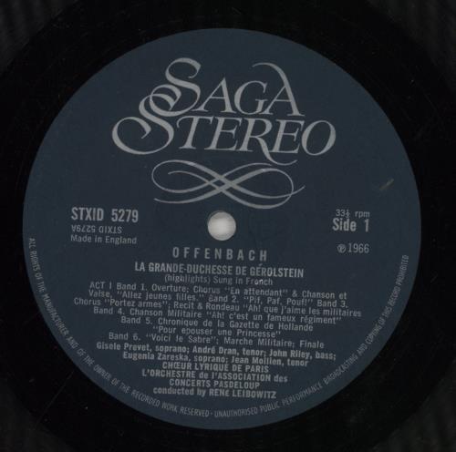 Jacques Offenbach Offenbach: The Grand Duchess vinyl LP album (LP record) UK J4GLPOF856449