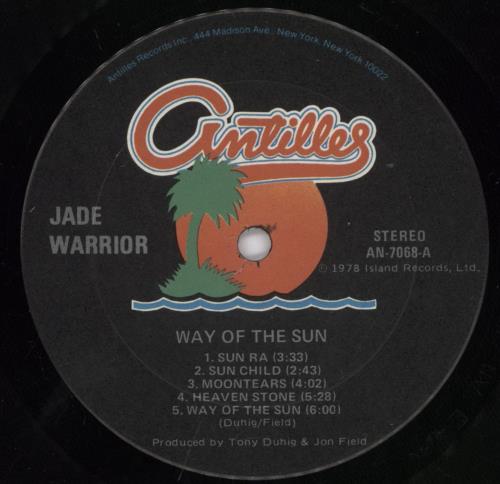 Jade Warrior Way Of The Sun vinyl LP album (LP record) US JADLPWA891668