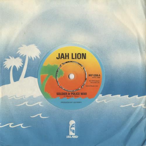 Jah Lion Soldier & Police War 7" vinyl single (7 inch record / 45) UK ION07SO451221