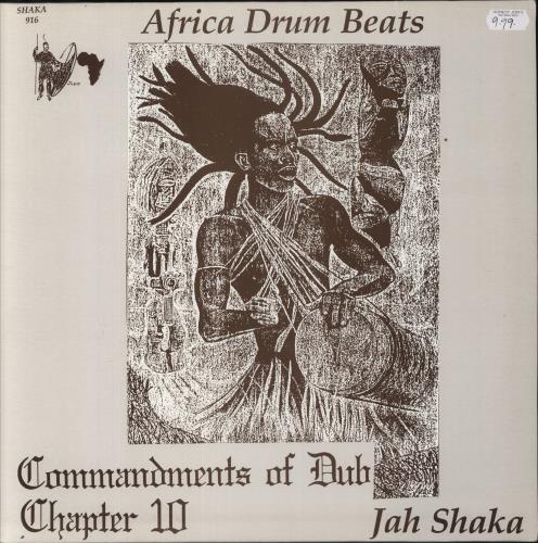 Jah Shaka Africa Drum Beats: Commandments of Dub Chapter 10 vinyl LP album (LP record) UK JHKLPAF856879