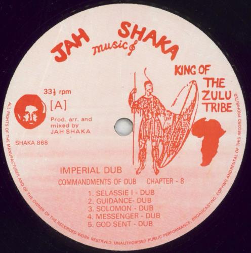 Jah Shaka Commandments Of Dub Chapter 8 - Imperial Dub vinyl LP album (LP record) UK JHKLPCO856884