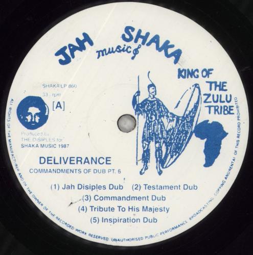 Jah Shaka Deliverance - Commandments Of Dub Chapter 6 vinyl LP album (LP record) UK JHKLPDE444007