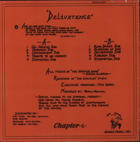 Jah Shaka Deliverance - Commandments Of Dub Chapter 6 vinyl LP album (LP record) UK JHKLPDE444007