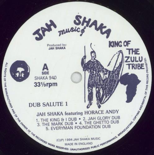 Jah Shaka Dub Salute 1 vinyl LP album (LP record) UK JHKLPDU856874