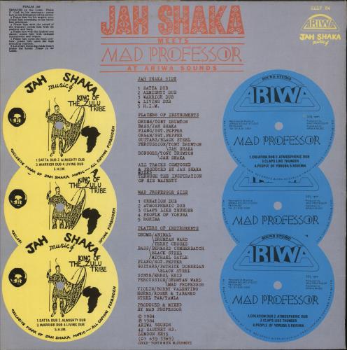 Jah Shaka Jah Shaka Meets Mad Professor At Ariwa Sounds vinyl LP album (LP record) UK JHKLPJA877010