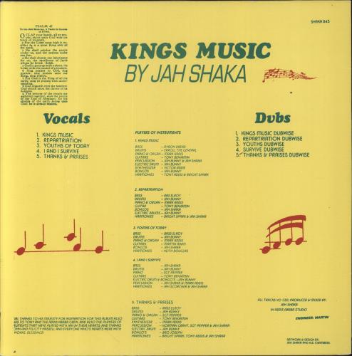 Jah Shaka Kings Music vinyl LP album (LP record) UK JHKLPKI856867