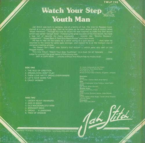 Jah Stitch Watch Your Step Youth Man vinyl LP album (LP record) UK 4XILPWA800671